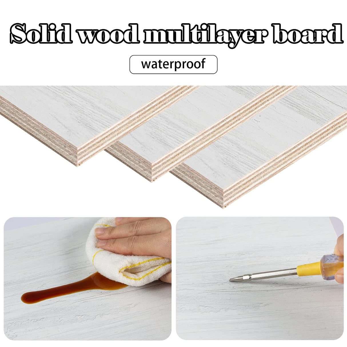 Pmnianhua 41'' Wall Mounted Floating Desk with Storage Shelves - Space Saving Workstation in Greyish White Pmnianhua