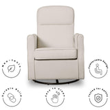 Delta Children Blair Slim Nursery Glider Swivel Rocker Chair, Cream Delta Children