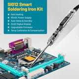 SEQURE SI012 Soldering Iron Kit, 68W Portable Soldering Iron Electric, Fast Heating, DC+PD Power Input, Digital OLED Display, Constant Temperature, Auto Sleep Welding Tool, TS-B2 Soldering Tip, XT60 SEQURE