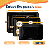 Pohxev Jigsaw Puzzle Mat Roll Up, Portable Saver Pad 43” x 26” Up to 1500 Pieces, Puzzle Matt Rollup with Non-Slip Rubber Bottom & Smooth Top. (6 Puzzle Sorting Trays & 1 Storage Bag) Pohxev