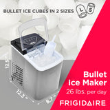 Frigidaire EFIC123-SS Counter Top Maker, Produces 26 pounds Ice per Day, Stainless Steel Frigidaire