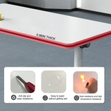 conference table,modern white office folding Flip Top Mobile Training Table 55"D x 21.6"W x 29.5"H The rounded table with wheels is convenient and fast,suitable for office,meeting room,classr ( 4Pcs) Ptosziav