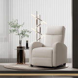JUMMICO Recliner Chair Adjustable Home Theater Single Recliner Sofa Furniture with Thick Seat Cushion and Backrest Modern Living Room Recliners (Fabric, Beige) JUMMICO
