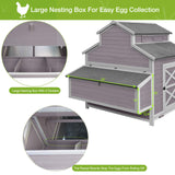 GUTINNEEN Chicken Coop Large Hen House for 8-10 Chickens Wooden Poultry Cage with Run and Nesting Box 115in GUTINNEEN