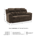 Signature Design by Ashley Frohn Modern Manual Reclining Sofa, Dark Brown Signature Design by Ashley