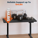 FitStand Adjustable Stand Up Desk with Memory Preset, Standing Desk 55 x 24 Inch Electric Stand Up Desk Home Office Desk Computer Workstation Sit Stand Desk, Splice Black Top + Black Frame FitStand