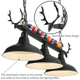 LuoliiTa Pool Table Light, Billiard Light for 7' 8' 9' Pool Table, Hanging Billiards Light for Billiard Room, Game Room, Restaurant, Coffee Shop (3 Lights) LuoliiTa