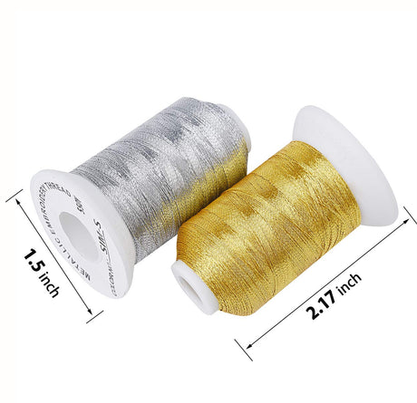 Simthread Best 21 Colors Metallic Embroidery Machine Thread Kit 500M(550Y) for Computerized Embroidery and Decorative Sewing Simthread