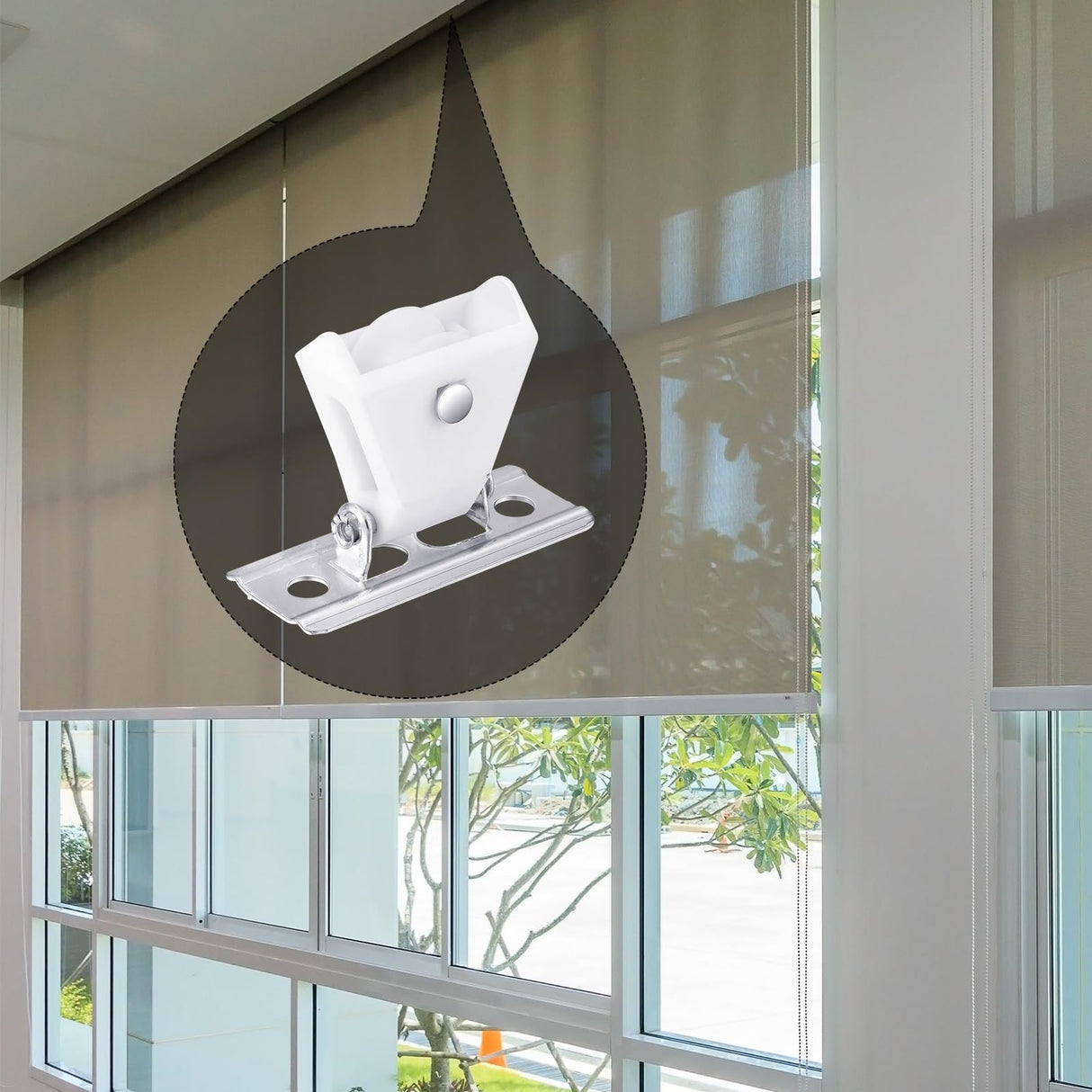 10 Pcs Roman Shade Cord Pulleys White Plastic Cord Lock Mechanism Versatile Use Roman Shade Hardware Window Blind Parts for Pleated Australian Bamboo Curtain Home Indoor Use Yoande