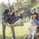 Taeku Adult Tree Swing, Hanging Beech Wood Swings with Adjustable Rope Garden Chair Seat Swing for Indoor Outdoor (22''x10'') Taeku