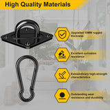 Morzejar 1700 lb Capacity Hammock Hanging Kit Heavy Duty Hammock Hooks for Swing Hanging Brackets, M10 Black Rust-Resistant Swing Hook Hardware for Indoor/Outdoor - Ceiling Wall Hooks (20PCS) Morzejar