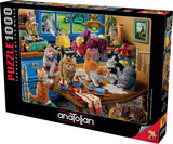 Anatolian Puzzle - Kittens in The Kitchen, 1000 Piece Jigsaw Puzzle, 1114, Multicolor Anatolian