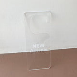 5pcs of Acrylic Door Hanger Blank,Personalised Acrylic Wedding Name Sleeping Door Hanger Sign,Acrylic Baby Wardrobe Dividers (Clear) XIAOYUE