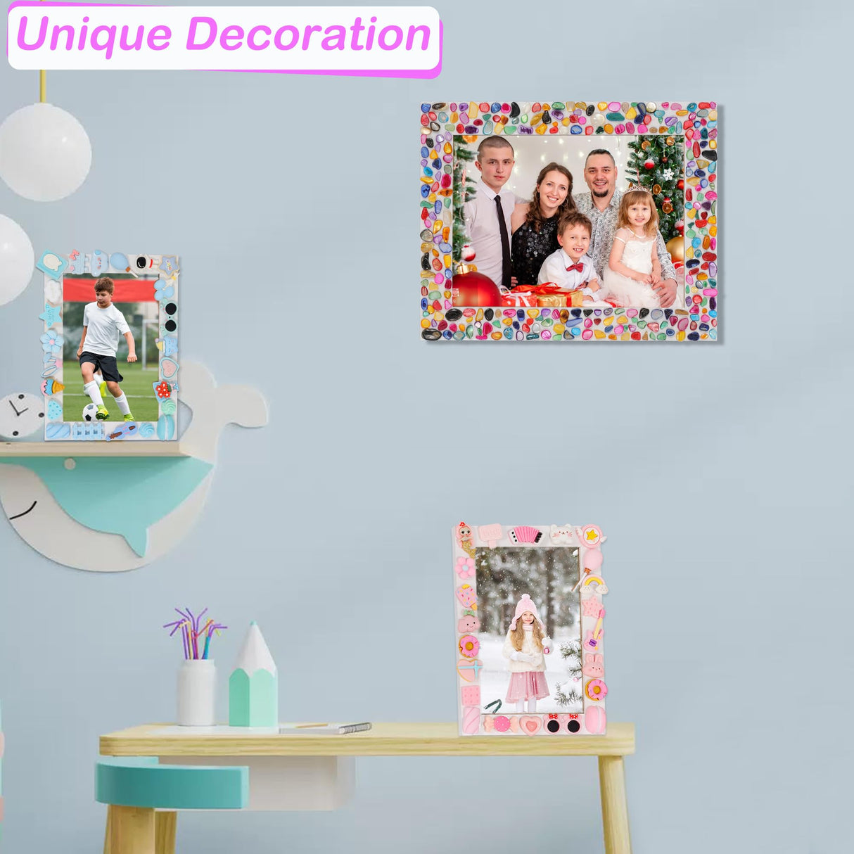 ZALIAFEI 3PCS Mosaic Photo Frame Craft Kit, DIY Crafts Crafts for Girls 8-12, Arts and Crafts Gifts for 10 Year Old ZALIAFEI