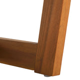 SAFAVIEH Outdoor Collection Dune Natural Brown Slatted Top Solid Wood Coffee Table SAFAVIEH