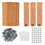 Extra Wide Wooden Wicks 3cm Wide Candle Wicks 5.1 X 1.2 Inch Natural Candle Wood Wicks with Stand Candle Cores for DIY Candle Making Craft（50pcs ）(Use Two Wicks) Phinicco