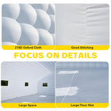 EROMMY 30x20x13 FT Large White Inflatable Nightclub, Blow Up Party Tent Portable with 1100W Blower, Disco Night Club Tent for Adult Birthday Party Business Rental EROMMY