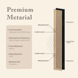 MSXTE Wood Slat Wall Panels,2-Pack 94.48"x 11.02"x 0.82" Each,Wood Panels for Wall,Wooden Wall Panels for Interior Wall Decor,3D Wood Wall Paneling with Solid Wood Veneer (Natural Oak) MSXTE