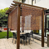 Generic Patio Bamboo Roller Shades, Outdoor Roll-up Blinds, Bamboo Window Shade, Home Roman Blinds, Anti-UV 36x72 27x48 34x84 55x96 20x84in (Color : Brown) WoodArtSupply