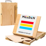 MEEDEN Table Sketch Box Easel -Portable Solid Beech Tabletop Wood Easel Drawing & Sketching Board with Storage Drawer & Palette for Beginner Artist, Art Students & Kids, Canvas up to 11" × 14" MEEDEN