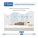 Volantica Queen Mattress, 12 Inch Memory Foam Hybrid Mattress in a Box with Pocket Springs for Motion Isolation, Pressure Relief, Medium Firm, CertiPUR-US Volantica