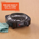 IMUSA USA GAU-80305 Electric Single Burner 1100-Watts, Black Imusa