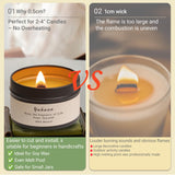 BVMGTT Wood Wicks for Candle Making, 100 Sets Natural Wooden Wicks with 100 Metal Sustainers, 5.1 "x 0.5" x0.02 Thin Crackling Wicks for Soy Wax & Coconut Wax, Perfect for DIY, Home Decor, Gifts BVMGTT