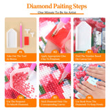 Offito Mountains Moon Lake Diamond Art Kits for Adults, Lakeside Villages Diamond Painting Kits for Beginners, Starry Sky Landscape DIY Full Drill Dots Gem Art Paint for Home Wall Decor 12 x 16 Inch Offito
