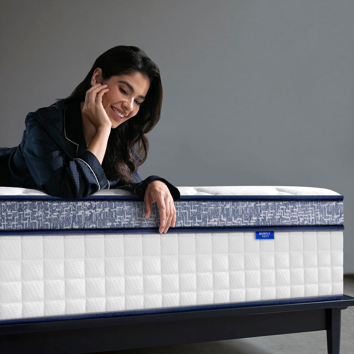 BURFLY1977 Queen Mattress, 10 Inch Hybrid Mattress in a Box, Memory Foam and Individual Pocket Springs, Medium Firm Comfort, Motion Isolation, Ideal for All Sleep Positions, CertiPUR-US Certified BURFLY1977