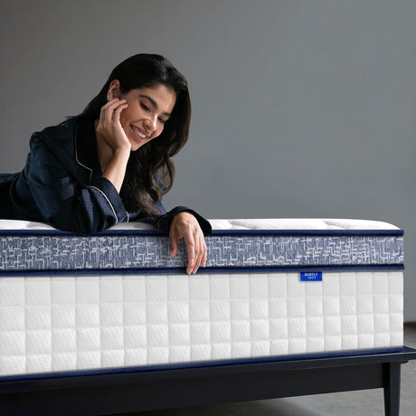 BURFLY1977 Twin Mattress, 8 Inch Hybrid Mattress in a Box, Memory Foam and Individual Pocket Springs, Medium Firm Comfort, Motion Isolation, Ideal for All Sleep Positions, CertiPUR-US Certified BURFLY1977