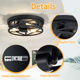 ZHU YAN 13 inch Farmhouse Ceiling Light Fixture,3-Light Hallway Light Fixtures Ceiling,Black Flush Mount Ceiling Light,Light Fixture Ceiling Mount for Kitchen Hallway Entryway,E26 Base（1 Pack） ZHU YAN