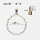 Towel Rack Handmade Wooden Bead Towel Ring Wall Mounted Farmhouse Hand Towel Holder for Bathroom Decor ROXLLGJC