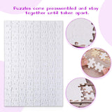 Skylety 12 Sets Sublimation Puzzle Blanks Bulk 120 Pieces A4 Jigsaw Puzzle DIY Thermal Transfer Puzzle Custom Puzzle for Heat Press Printing Crafts Skylety