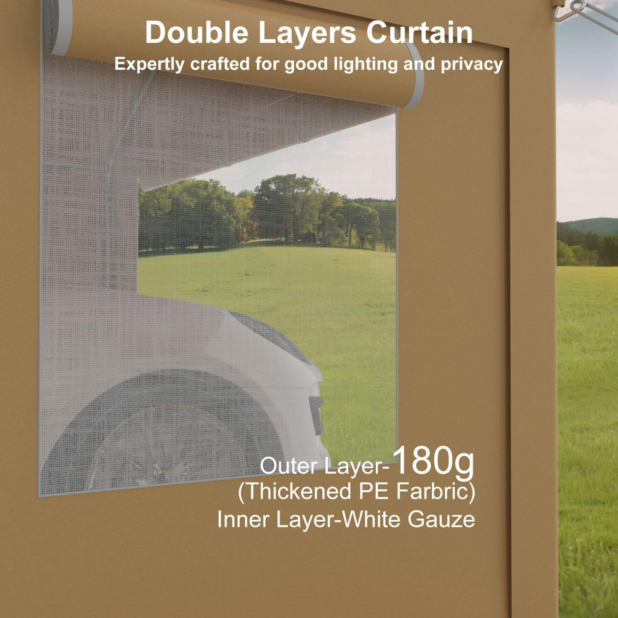 13x20FT Portable Garage, 13'x20' Carport Heavy Duty, Galvanized Frame & 180 g PE Waterproof Canopy, with 2 Doors, and 4 Windows, for Pickup Truck, and Boat Hipicute