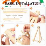 4 Pack Framed Paint by Numbers Kit for Adults Beginners with Wooden Easel, DIY Sunrise and Sunset Landscape Paint by Number Kit with Frame, Easy Painting by Numbers for Home Wall Decor, 8x12 inch Fountor