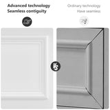 Farmhouse Executive Desk with Drawers and Charging Station,55.1" White Home Office Computer Desk with File Drawers Storage Cabinet, Morden Wood Table Study Workstation for Work Study Writing (White) Alohappy