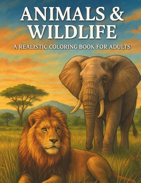 Animals & Wildlife: A Realistic Adult Coloring Book Featuring Majestic Creatures and Natural Landscapes: Detailed Wildlife, Forest, and Wilderness Scenes for Relaxation, Mindfulness, and Creativity Majosta