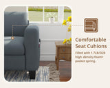 Woyomeub Sectional Sofa Couches for Living Room 78" L Shaped Sofas with Storage Ottoman 3 Seater Couch Velvet Fabric, Dark Grey Woyomeub