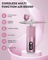 Airbrush Kit with Compressor - Airbrush for Nails,48PSI Screen Display Air Brush,Rechargeable Wireless Airbrush Gun Machine for Nail Art, Makeup, Painting, Cake Decor Rexley
