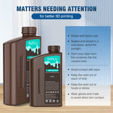 SUNLU Water Washable Resin 2000g, Fast Curing 3D Printer Resin for LCD DLP SLA Resin 3D Printers, 395 to 405nm UV Curing 3D Printing Liquid Photopolymer Resin, Low Shrinkage High Precision, 2kg, Black SUNLU