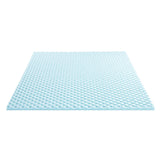 Best Price Mattress 1.5 Inch Egg Crate Memory Foam Mattress Topper, Cooling Gel Infusion, Twin, Dorm Essentials, Blue Best Price Mattress