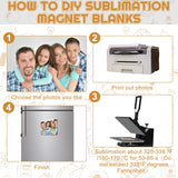 50 Pcs Sublimation Magnets Blank 3x3 Inch Personalized Fridge Refrigerator Magnet Blank DIY Sublimation Refrigerator Magnet Bulk Square Sublimation Magnets for Kitchen Decorative Fridge Magnets Blank ZhouBoat