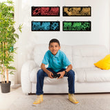 YLOLUL 4pcs Neon Game Art Prints, Wood Wall Art Decor for Boys Room, Gamer Decorations, Inspirational Quote Wall Decor, Modern Home Decor, 12 x 4 Inch, Red YLOLUL