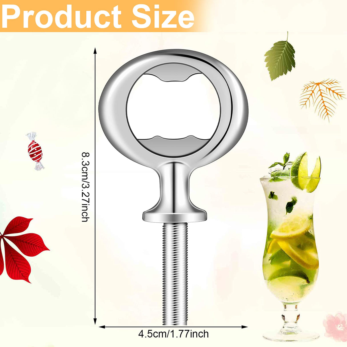 Metal Bottle Opener Kit Blank Bottle Opener Stainless Steel Open Inserts Hardware for Wedding Wine Party DIY Project Craft Wood Turning(Silver,7 Pieces) Cunhill