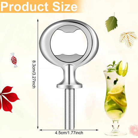 Metal Bottle Opener Kit Blank Bottle Opener Stainless Steel Open Inserts Hardware for Wedding Wine Party DIY Project Craft Wood Turning(Silver,7 Pieces) Cunhill