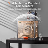 3D Printer Enclosure for Bambu Lab A1 Mini, Clear Acrylic Bambu A1 Mini Printer Dust Cover with LED Light,Dustproof Tent Constant Temperature Protective Cover Box(470×470×470mm) YOOPAI