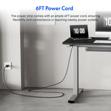 FLEXISPOT EN2 Electric Stand Up Desk 48 x 30'' Whole-Piece Desktop Standing Desk Standing Height Adjustable Desk with Desk Clamp Power Strip, Cable Management (Gray Frame + 48" Black Top, 2 Packages) FLEXISPOT