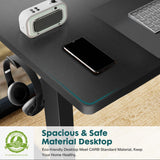 SMUG Standing Desk, Adjustable Height Electric Sit Stand Up Down Computer Table, 55x24 Inch Ergonomic Rising Desks for Work Office Home, Modern Gaming Desktop Workstation, Black SMUG