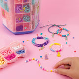 Disney Princess: 5-In-1 Activity Tower - 1600 Pieces Spinning Vertical Platform, Make It Real, 5 Removable Storage Trays, 5 Princess Charms, Various Types Of Beads, DIY Unique Jewelry Kit, Ages 8+ Make It Real