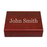 NEW WORLD ACCENTS Personalized Wooden Box, Engraved Box, Memory Box, Gift for Him, Christmas Gift box, Father's Day, Man Cave, Husband Groomsman gift NEW WORLD ACCENTS